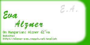eva alzner business card